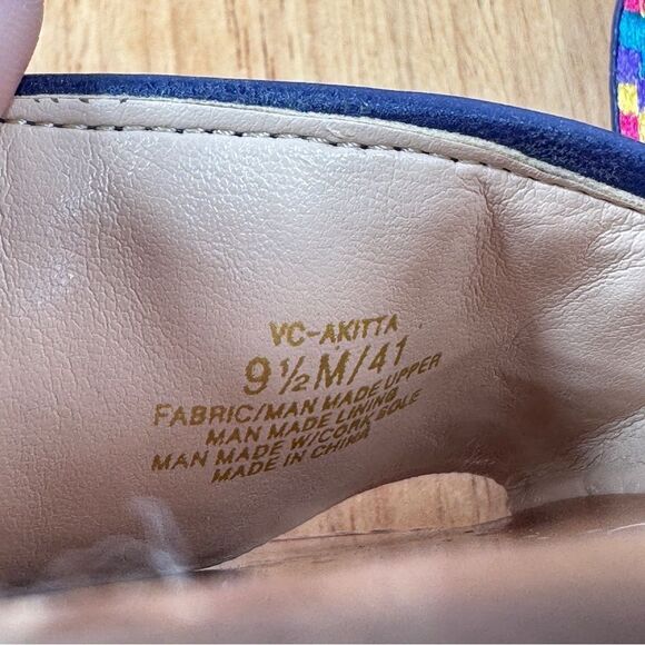 Vince Camuto Akitta Tribal Embroidered Rhinestone Ankle Strap Boho Sandals 9.5 - Picture 11 of 12